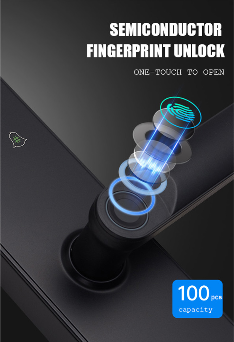 WF-X8 Smart Lock with Fingerprint,Card & Password - Image 3